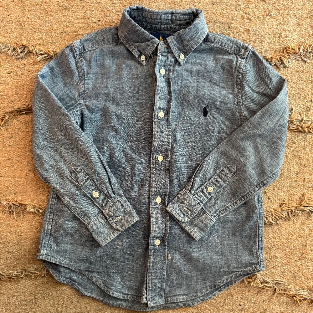 Boys Ralph Lauren Chambray button down size 5